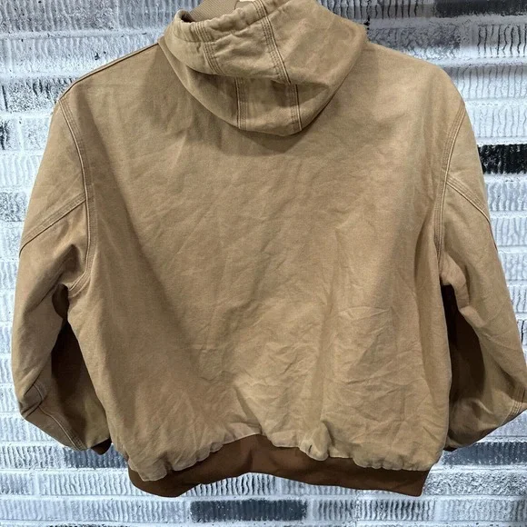 Vintage Carhartt Jacket Mens 4XL Brown Duck J131 Hoodie Union Michigan‎ USA VGC - Picture 6 of 16
